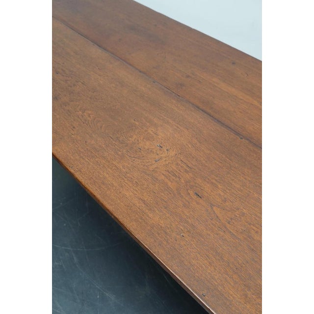 Large Antique 19th Century Dutch Rustic Farmhouse Teak Dining Table For Sale - Image 14 of 18