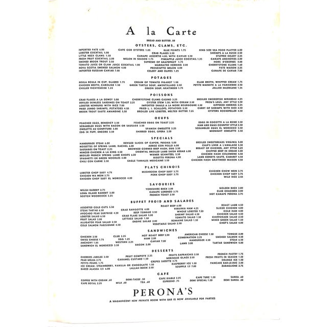 "El Morocco" 1962 Menu W/ Jaro Fabry Cover For Sale - Image 4 of 4