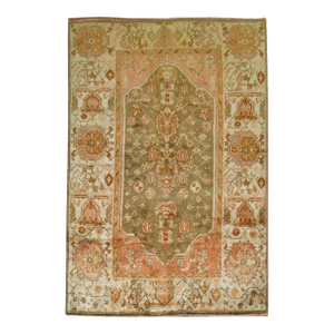 Antique Zabihi Collection Angora Oushak Rug