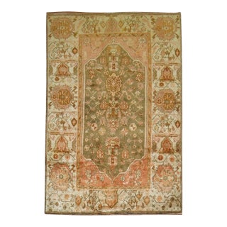 Antique Zabihi Collection Angora Oushak Rug - 5'4" x 7'1" For Sale