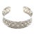 Sterling Silver Cut-Out Pattern Cuff Bangle 37.6g For Sale