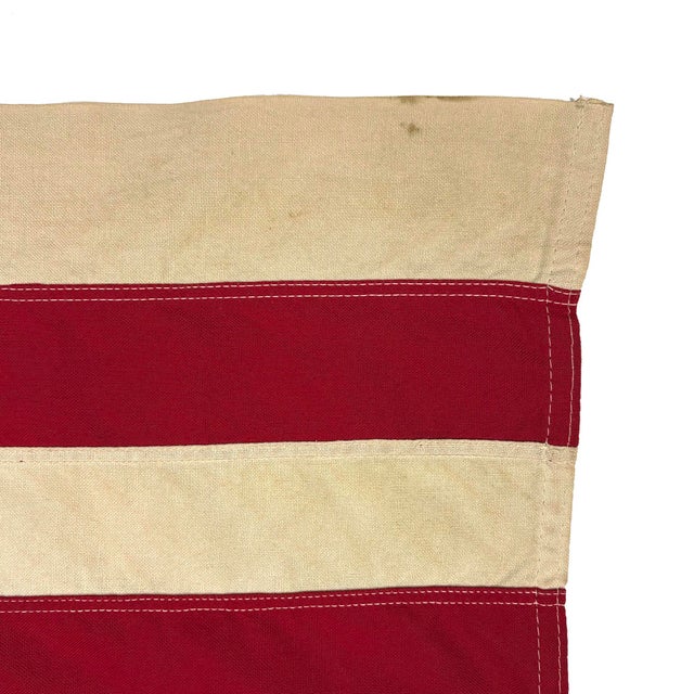 Textile Vintage Cotton Embroidered Bennington 76 American Flag For Sale - Image 7 of 7