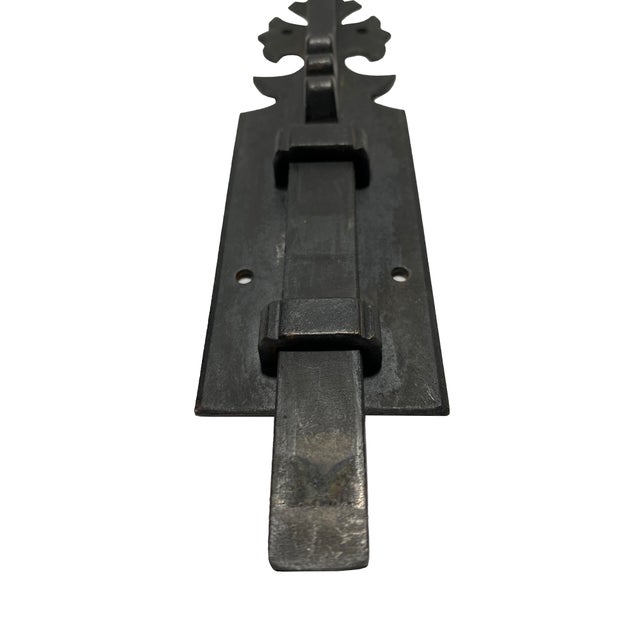 Mid 20th Century Pair of Vintage Spanish–style Metal Sliding Bolt Gate Latches For Sale - Image 5 of 6