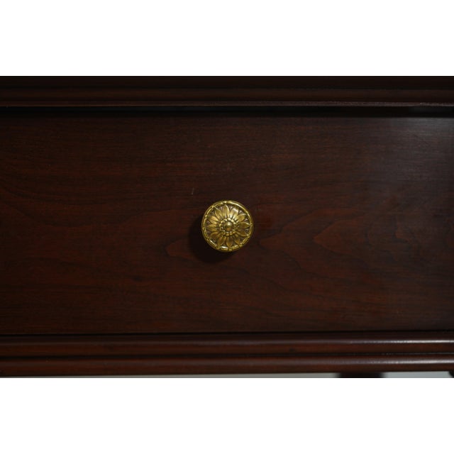 Harden Marble Top Cherry 1 Drawer Console Serving Table For Sale - Image 10 of 18