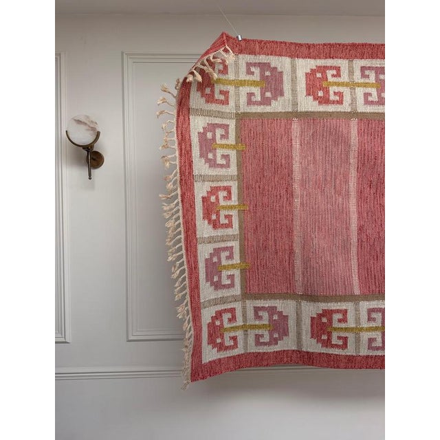 Textile Vintage Swedish Krabba Rölakan Rug attributed to Anna-Greta Sjoqvist, 1950s For Sale - Image 7 of 11