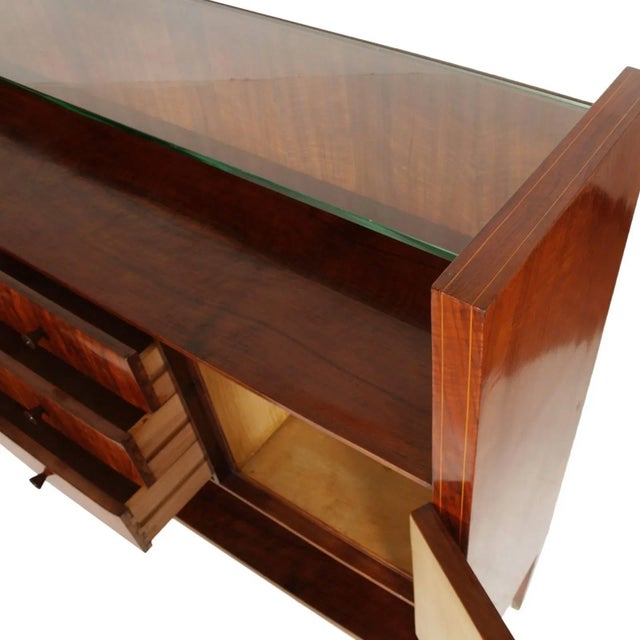 Italian Modern Rationalist Credenza in Rosewood For Sale - Image 6 of 8