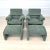 Sculptural lounge chair and matching ottoman in the style of Vico Magistretti, featuring bold architectural lines, angled...
