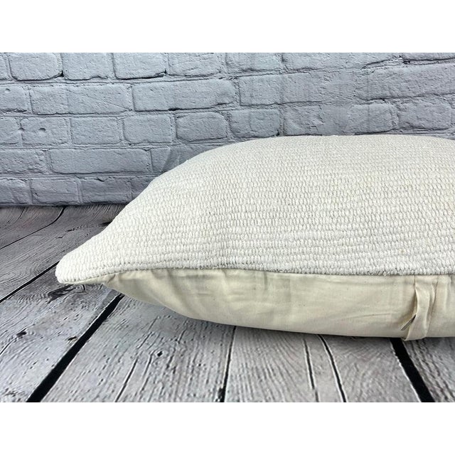 16 x 24 Hemp Pillow Turkish Cushion Natural White Pillow Cushion Cover For Sale - Image 4 of 4