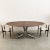 Mid-Century Modern Vintage 70s Osvaldo Borsani Oval Dining Table Walnut Starburst Top & Chrome Base For Sale - Image 3 of 10