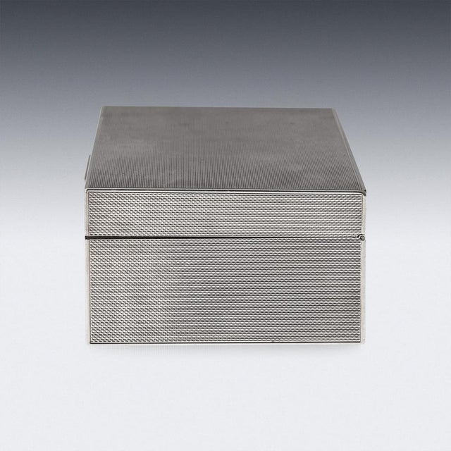 20th Century Silver Cigar Box from C J Vander Ltd, London, 1963 For Sale - Image 4 of 15