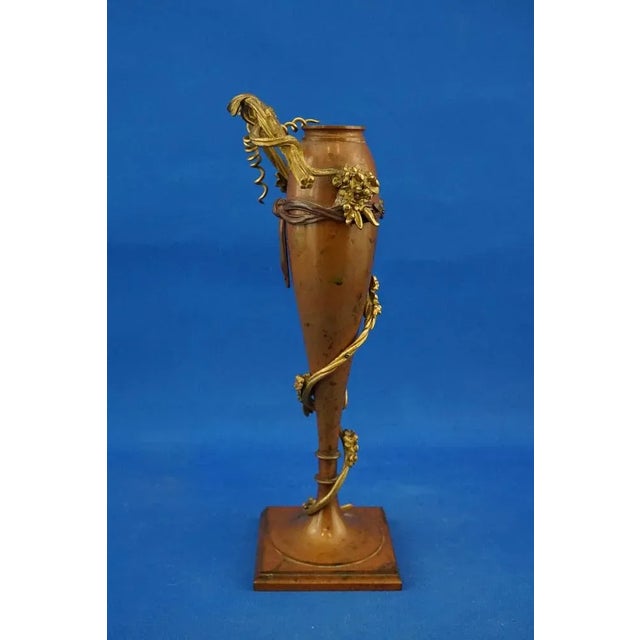 Brown Vintage Vase in Bronze by Julius Theodor Kalmar, 1920s For Sale - Image 8 of 18