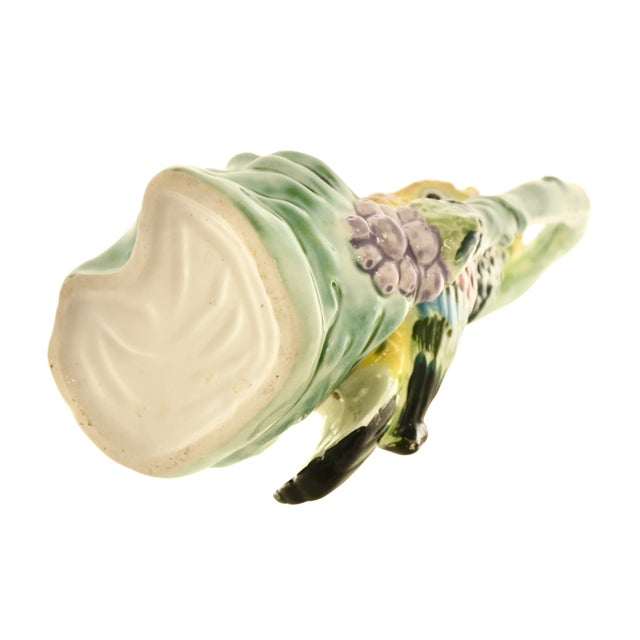 1970s Hand Painted Ceramic Parrot Planter For Sale - Image 5 of 6