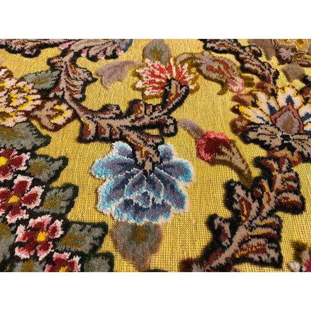 Gold 1980s Old Persian Tabriz Area Rug 5’0″ X 7’0″ For Sale - Image 8 of 11