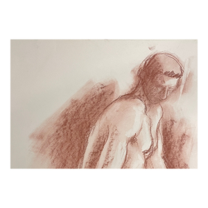 1980s Neil Meitzler Male Nude Drawing