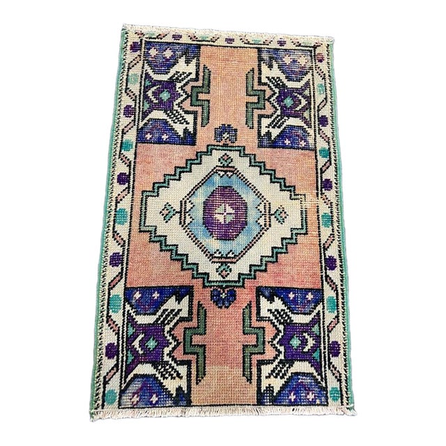 Turkish Yastik Rug 1'10" x 2'11" For Sale