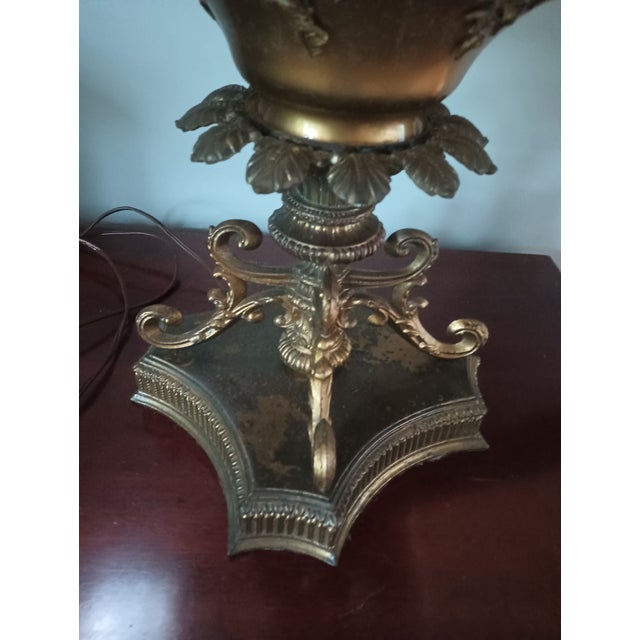 Hollywood Regency 1950's Vintage Carl Falkenstein Hollywood Regency Tall Table Lamp With Jeweled Crystal For Sale - Image 3 of 18