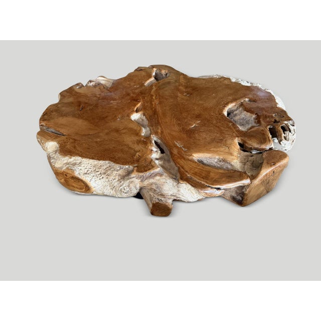 Andrianna Shamaris Sculptural Century Old Teak Wood Coffee Table For Sale - Image 11 of 18