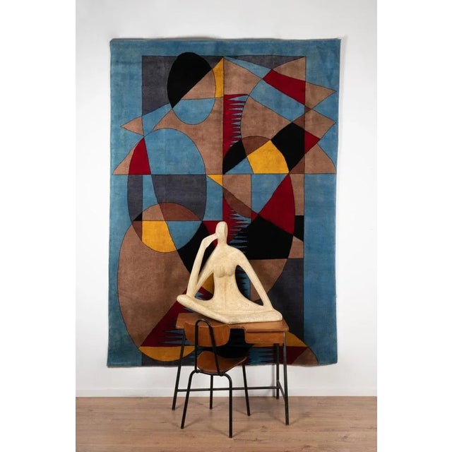 Rug or Tapestry in the style of Delaunay For Sale - Image 6 of 7