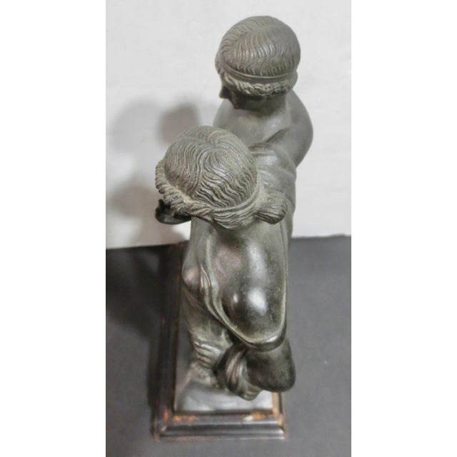Wood Late 19th Century Grand Tour Bronze of Orestes and Electra For Sale - Image 7 of 10