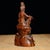 Brown Vintage Chinese Boxwood Carving of Guanyin (Water-Moon Avalokiteshvara) For Sale - Image 8 of 9