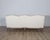 Wood Mid 20th Century Louis XV Style Carved Walnut Sofa with Cream Damask Upholstery For Sale - Image 7 of 8