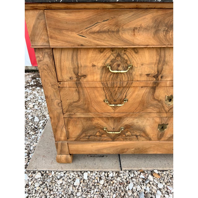 Beautiful French 19th-century Louis Philippe commode, dating to circa 1840–1850, crafted in richly figured bleached walnut...