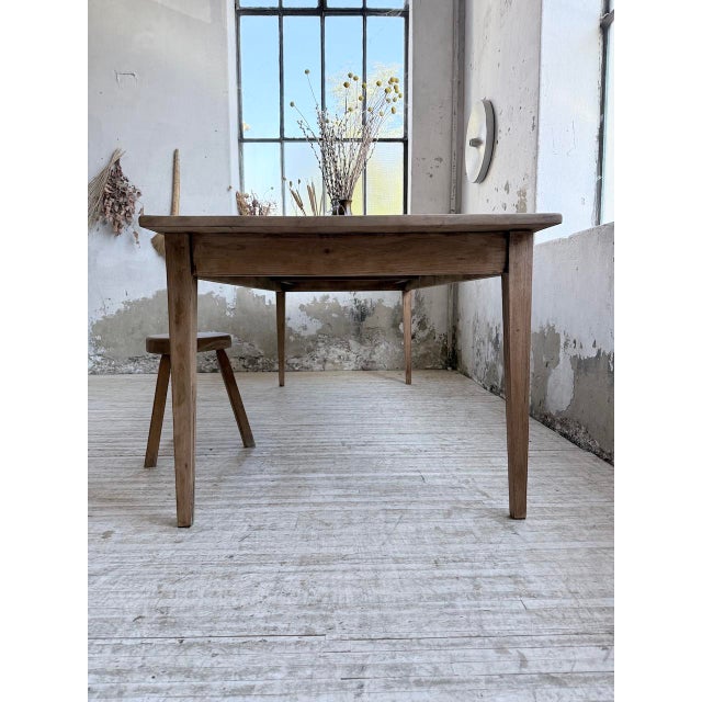Vintage Farm Table in Cherry Wood, 1970s For Sale - Image 12 of 18