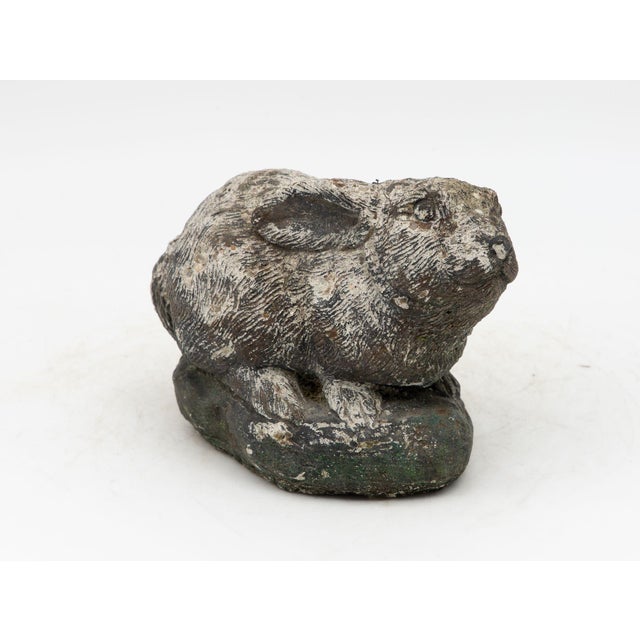 Gray Composite Stone Rabbit or Bunny Garden Ornament, French 20th Century For Sale - Image 8 of 8