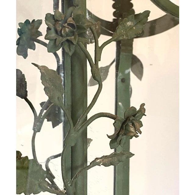 Lacquered Iron Wall Lantern, 1940s For Sale - Image 5 of 14