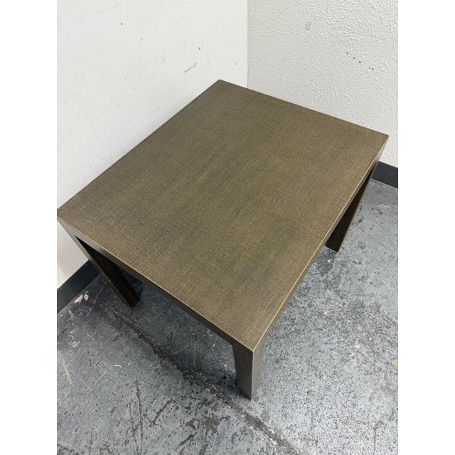 Urban Furniture Linen Wrapped End Table For Sale In San Francisco - Image 6 of 12
