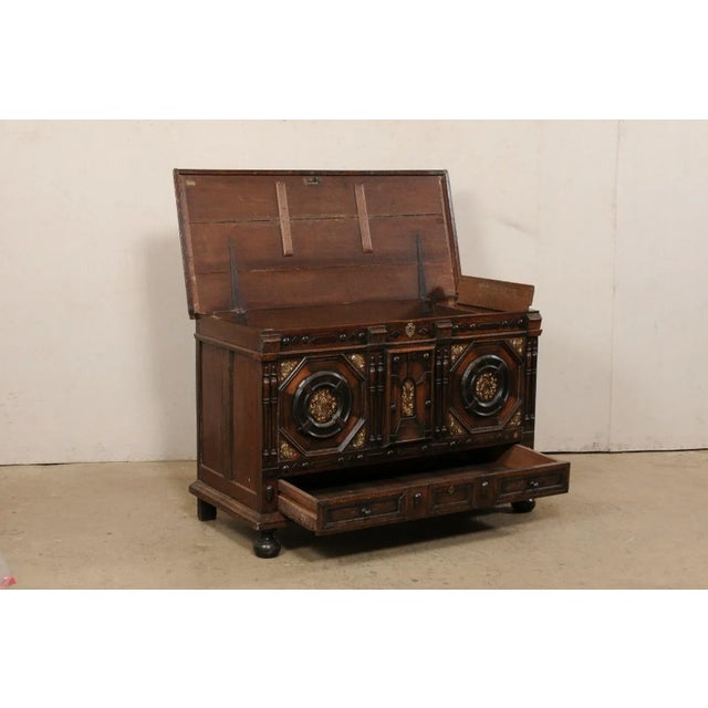 19th Century English Blanket Chest with Full Drawer For Sale - Image 10 of 12