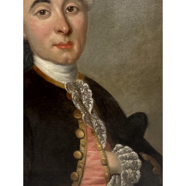 French School Artist, Portrait of an Aristocrat, 1800s, Oil Painting on Canvas For Sale - Image 3 of 6