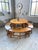 Round Table Set and Rounded Benches, 1950s, Set of 5 For Sale - Image 8 of 18