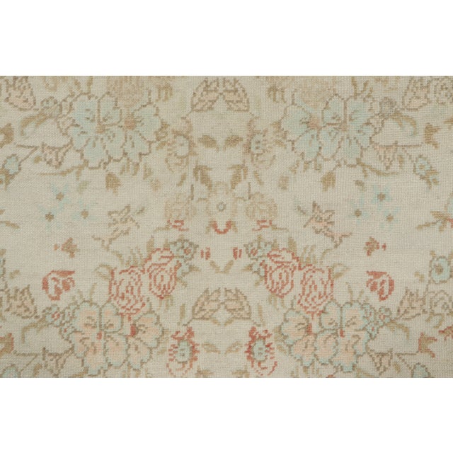 Textile Vintage Turkish Runner With Floral Rosette & Vine Border - Rug & Kilim For Sale - Image 7 of 9