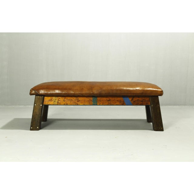 Leather Gym Bench, 1950s For Sale - Image 4 of 10