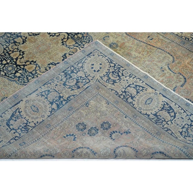 Antique Mohtasham Kashan Rug 6'11'' X 10'2'' For Sale - Image 9 of 11