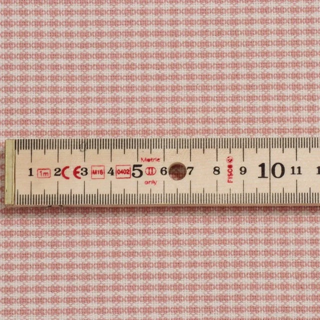 English Cottage Mini Gingham Blush Fabric - Sample For Sale - Image 3 of 5