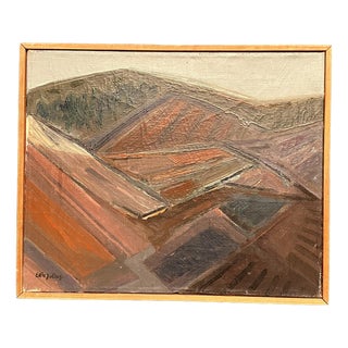 Eric Julius, Glumslövs Backar, 1950s, Oil Painting on Canvas, Framed For Sale