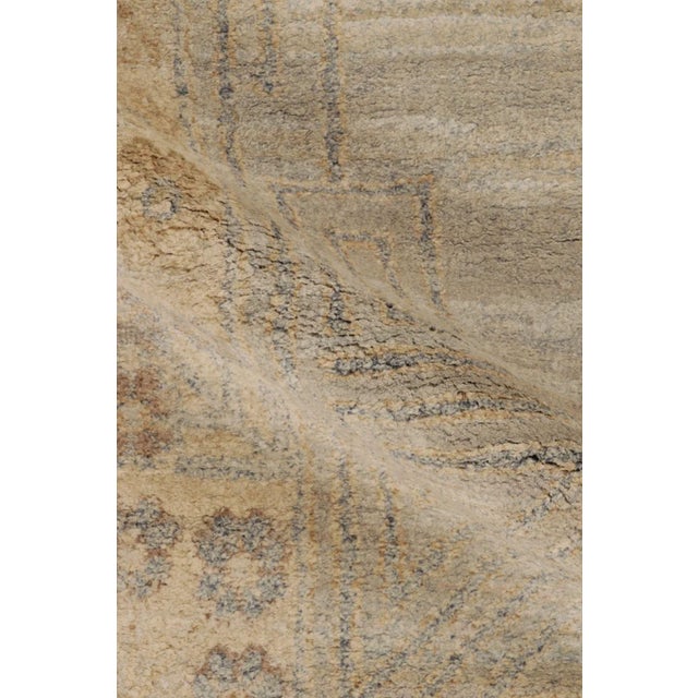Rug & Kilim’s Oversized Khotan Rug With Floral Medallion in Beige & Brown For Sale - Image 10 of 11