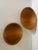 1960s 2 PCS Vintage Folk Art Wood Dough Fruit Bowls Handcarved Oval For Sale - Image 5 of 6