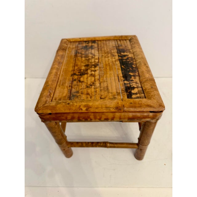 Stacking Bamboo Burnt Tortoise Plant Stands For Sale - Image 4 of 12