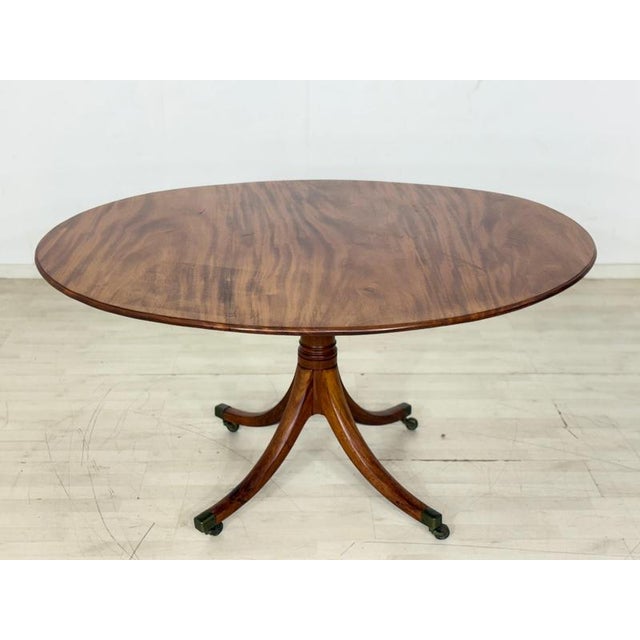 Mahogany Dining Table with Brass Legs For Sale - Image 12 of 12