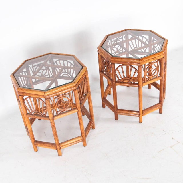 Vintage Rattan Coffee Tables, 1970s, Set of 3 For Sale - Image 18 of 18