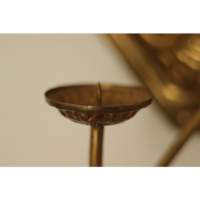 Mid-Century Swedish Octagonal Brass Double Arm Sconces, Set of 2 For Sale - Image 5 of 18