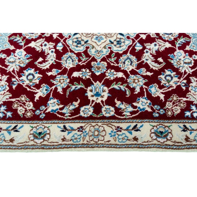 Beige Hand-Knotted Runner Rug in Fine Wool For Sale - Image 8 of 12