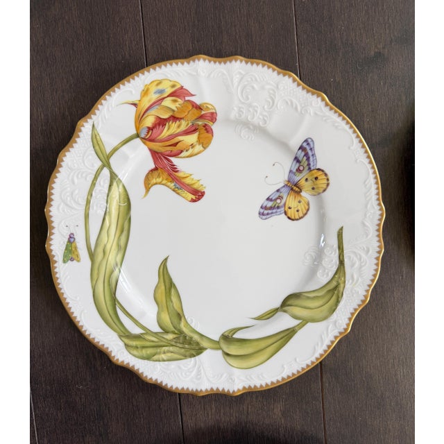 Ceramic Late 20th Century Set of 10 Anna Weatherley Dinner Plates From the "Mid Summer" & "Flowers of Yesterday " Pattern 10.25" For Sale - Image 7 of 14