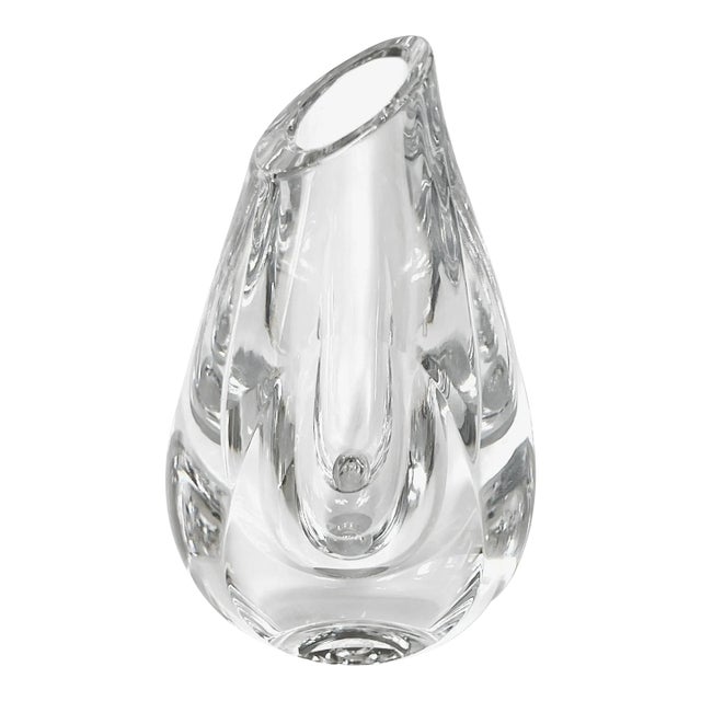 Saint Louis Cristal, France Stunning Heavy 7" Crystal Teardrop Vase by $975List Price For Sale