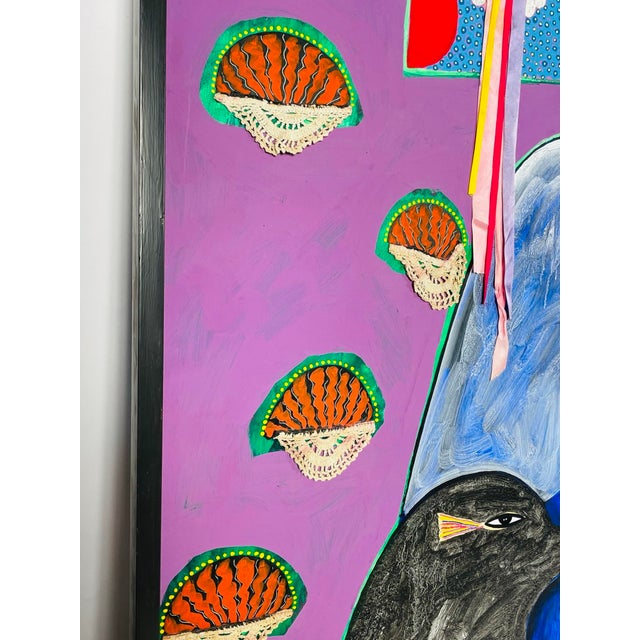 Monumental Mixed Media Painting by Mexican Artist Jesus Tellosa, Signed & Dated For Sale - Image 15 of 18