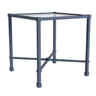 Brown Jordan Venetian 18" Square Occasional Table in Sapphire For Sale