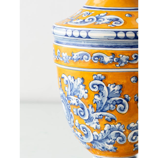 Vintage Talavera De La Reina Pottery Table Lamp in Spanish Majolica, 1980s For Sale - Image 6 of 15